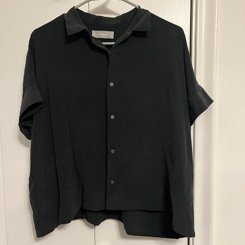 Everlane The Boxy Shirt in Washable Silk Size 4